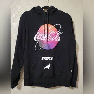 Coca-Cola Creations X Staple Pigeon Unisex Fleece Hoodie size Large Black